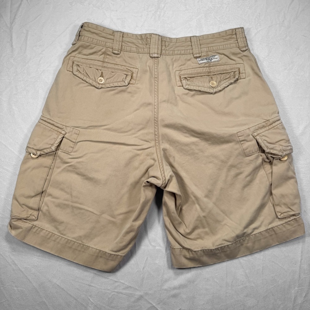 POLO RALPH LAUREN Men's Size 34 Tan 100% Cotton Classic Polo Chino‎ Cargo Shorts - Picture 3 of 8